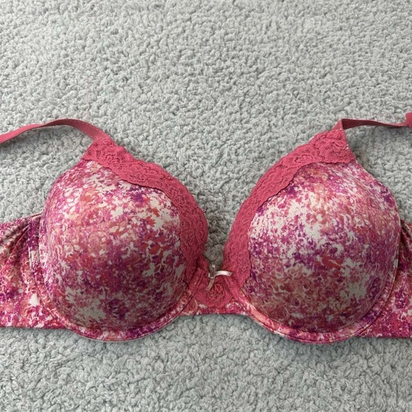 Maidenform Bra 36C T-Shirt Bra 09404 Comfort Devotion Full Coverage Lace Trim - Picture 1 of 6